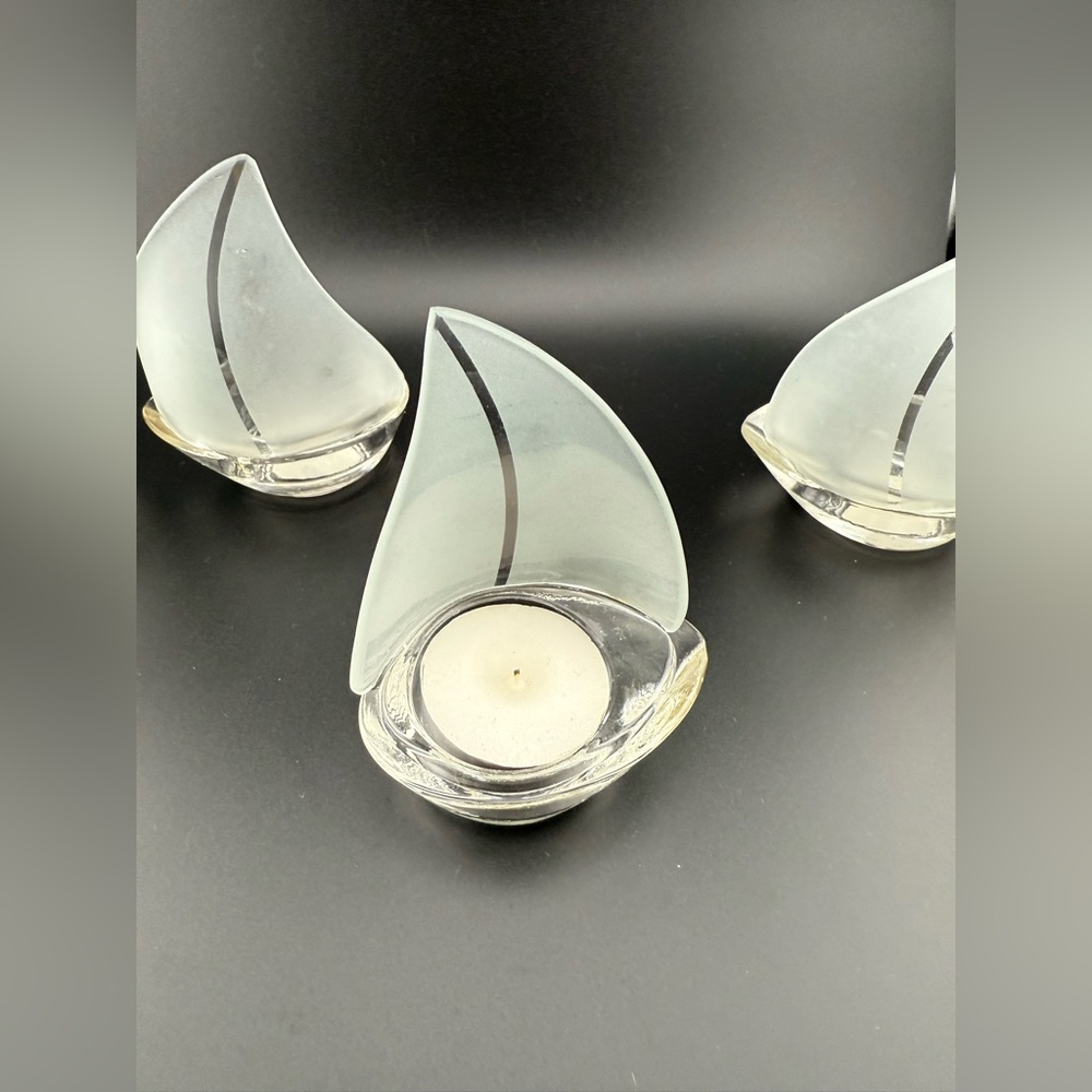 4 Kate Aspen Sail Boats Candle/Votive Holders Nautical Theme. 4” - Picture 7 of 12
